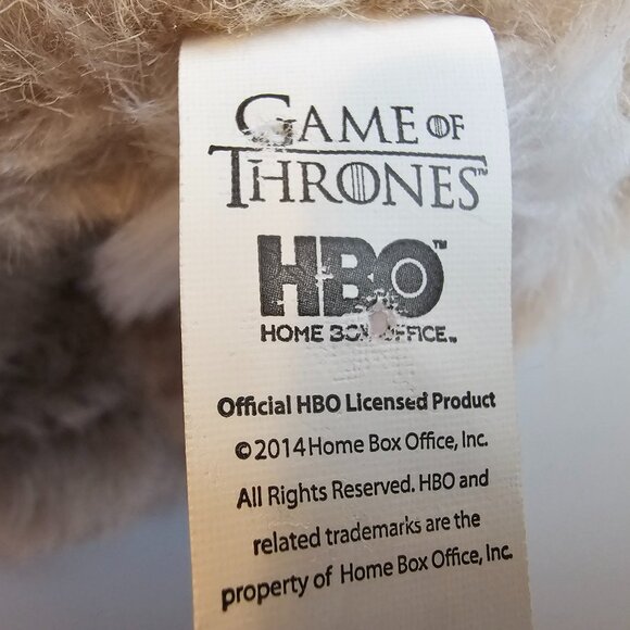 HBO Game Of Thrones Dire Wolf Summer Cub Plush Stuffed Animal Factory 2015 9" - Picture 7 of 8